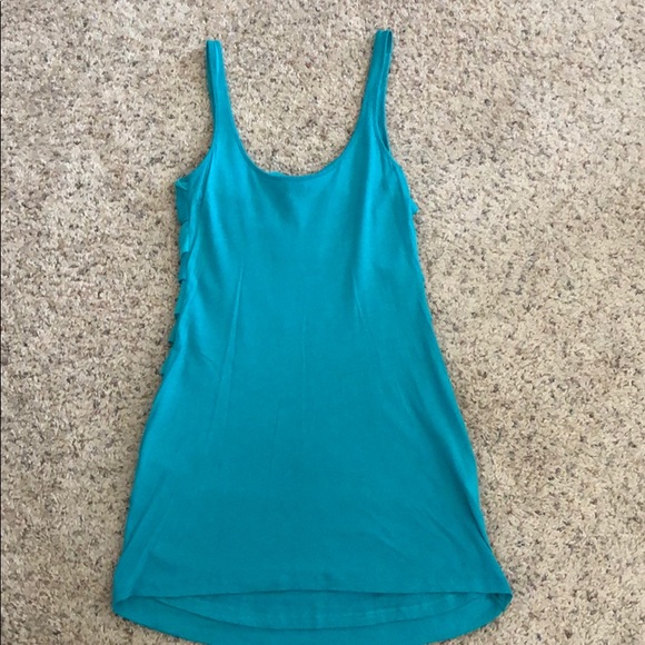 Express Turquoise Mini Dress / Shirt - Picture 2 of 2
